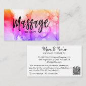 *~* Massage Therapist Massage Therapy Logo QR code Visitekaartje (Voorkant / Achterkant)