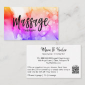 *~* Massage Therapist Massage Therapy QR code Logo Visitekaartje (Voorkant / Achterkant)