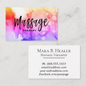 ** Massage Therapist Massage Therapy Waterverf Visitekaartje (Voorkant / Achterkant)
