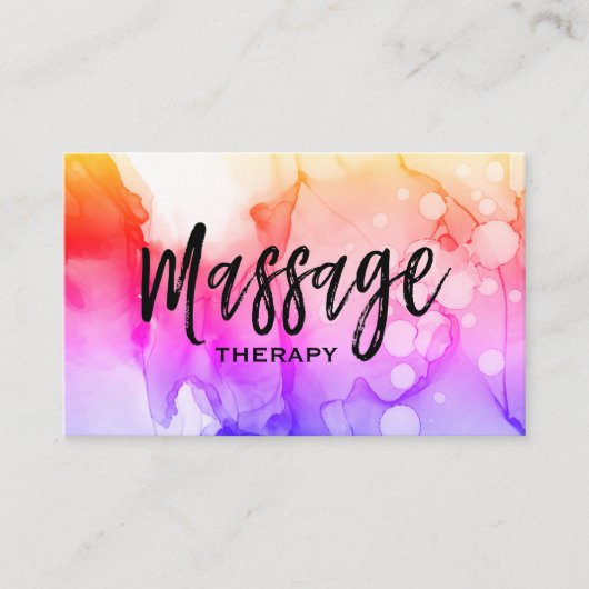 **.  Massage Therapist Massage Therapy Waterverf Visitekaartje (Voorkant)