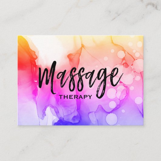 ** Massage Therapist Massage Therapy Waterverf Visitekaartje (Voorkant)