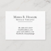 ** Massage Therapist Massage Therapy Waterverf Visitekaartje (Achterkant)