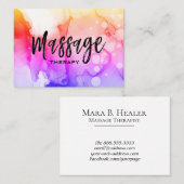 ** Massage Therapist Massage Therapy Waterverf Visitekaartje (Voorkant / Achterkant)