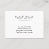 *~* Massage Therapist Massage Therapy Waterverf Visitekaartje (Achterkant)