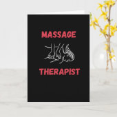 Massage Therapist Massaging Kaart (Gele Bloem)