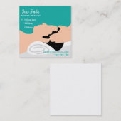 Massage Therapist modern design Vierkante Visitekaartje (Voorkant / Achterkant)