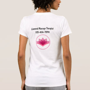 Massage Therapist Personeel Logo Sjabloon Shirten T-shirt