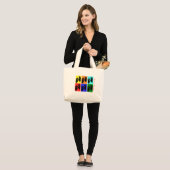 Massage Therapist Pop Art Gifts Grote Tote Bag (Voorkant (model))