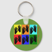 Massage Therapist Pop Art Gifts Sleutelhanger (Voorkant)