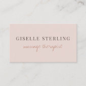 Massage Therapist QR Code Blush Pink Visitekaartje (Voorkant)