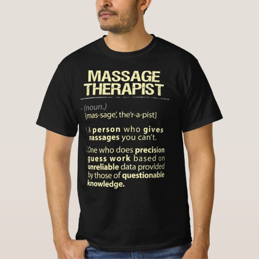 Massage Therapist Real American Definition T-shirt (Voorkant)