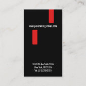 Massage Therapist Red Black Visitekaartje (Achterkant)