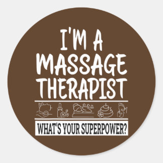 Massage Therapist Relaxation Professional Ronde Sticker