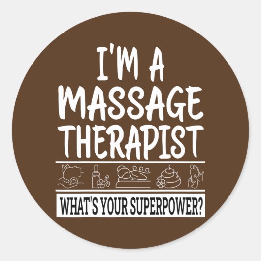 Massage Therapist Relaxation Professional Ronde Sticker (Voorkant)