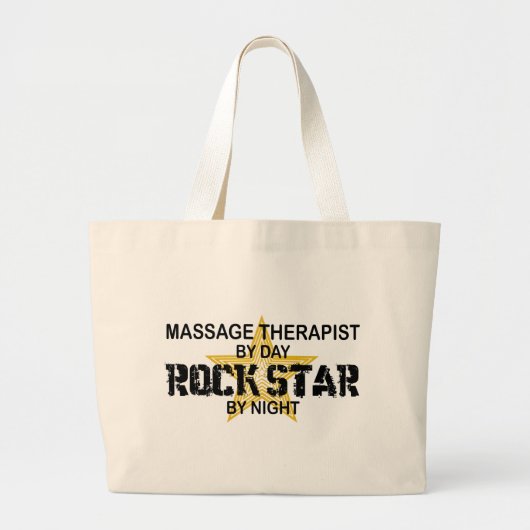 Massage Therapist Rock Star Grote Tote Bag (Voorkant)