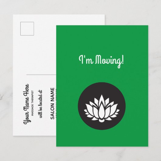 Massage Therapist Salon Moving Briefkaart (Voorkant / Achterkant)