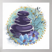 Massage Therapist Salon Spa Stylist Zen Stones Poster (Voorkant)