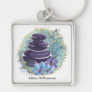 Massage Therapist Salon Spa Stylist Zen Stones Sleutelhanger