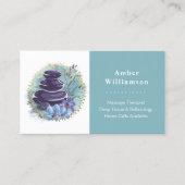 Massage Therapist Salon Spa Stylist Zen Stones Visitekaartje (Voorkant)
