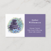Massage Therapist Salon Spa Stylist Zen Stones Visitekaartje (Voorkant)