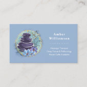 Massage Therapist Salon Spa Stylist Zen Stones Visitekaartje (Voorkant)