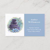Massage Therapist Salon Spa Stylist Zen Stones Visitekaartje (Voorkant)