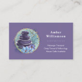 Massage Therapist Salon Spa Stylist Zen Stones Visitekaartje (Voorkant)