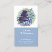 Massage Therapist Salon Spa Stylist Zen Stones Visitekaartje (Voorkant)