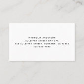 Massage Therapist Silver Foil Visitekaartje (Achterkant)