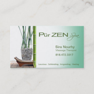 Massage Therapist Spa Business Card-sjabloon Visitekaartje