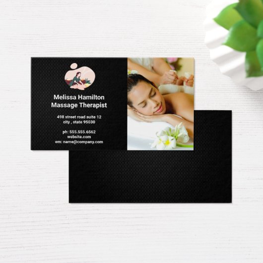 Massage Therapist | Spa Logo Visitekaartje (Bureau)