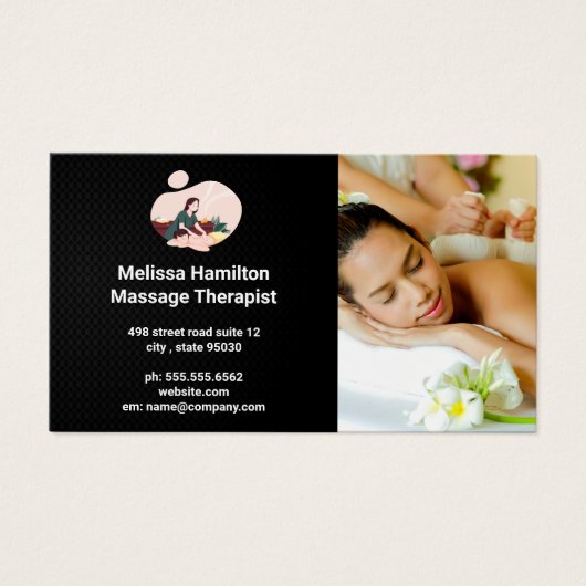 Massage Therapist | Spa Logo Visitekaartje (Voorkant)