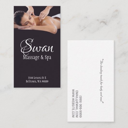 Massage Therapist Spa Visitekaartje (Voorkant / Achterkant)