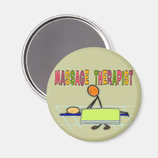 Massage Therapist Stick People Design Gifts Magneet (Voorkant / Achterkant)