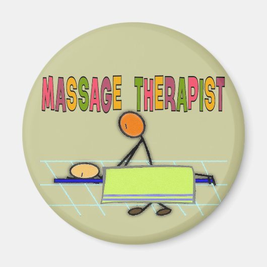 Massage Therapist Stick People Design Gifts Magneet (Voorkant)