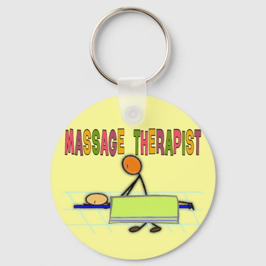 Massage Therapist Stick People Design Gifts Sleutelhanger (Voorkant)