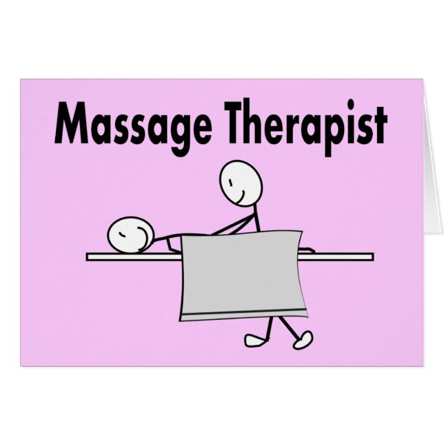 Massage Therapist Stick Person (Voorkant Horizontaal)