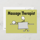 Massage Therapist Stick Person Briefkaart (Voorkant / Achterkant)