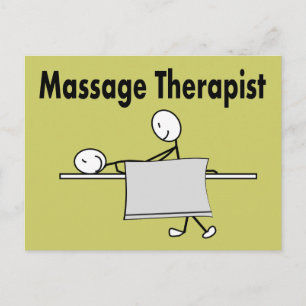 Massage Therapist Stick Person Briefkaart