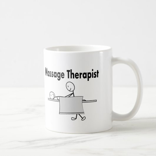 Massage Therapist Stick Person Koffiemok (Rechts)
