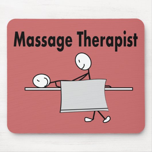 Massage Therapist Stick Person Muismat (Voorkant)