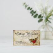 Massage Therapist Tattoo Benoemingskaart Afsprakenkaartje (Staand voorkant)