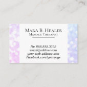 *~ * Massage Therapist Trendy Pastel Bokeh Visitekaartje (Achterkant)
