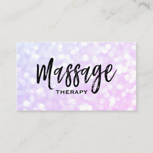 *~ * Massage Therapist Trendy Pastel Bokeh Visitekaartje (Voorkant)