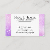 *~* Massage Therapist Trendy Pastel Glitter Visitekaartje (Achterkant)