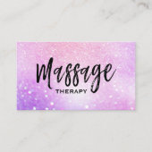 *~* Massage Therapist Trendy Pastel Glitter Visitekaartje (Voorkant)