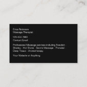 Massage Therapist Trendy Visitekaartjes (Achterkant)