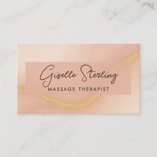 Massage Therapist Watercolor QR Code Visitekaartje (Voorkant)