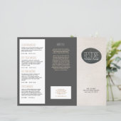 Massage Therapist Zen Stone Tri-Fold Brochure (Staand voorkant)