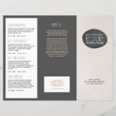 Massage Therapist Zen Stone Tri-Fold Brochure (Voorkant)